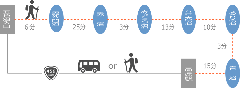 五色沼コース